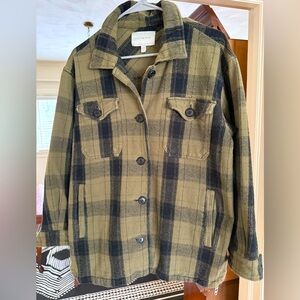 Lucky Brand Hunter Green/Black plaid jacket